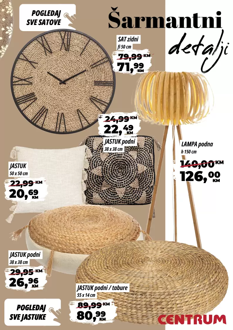 Centrum Home & Centrum dekor katalog SVE ZA DOM avgust 2022! Centrum akcija snizenja do 29.8.2022.