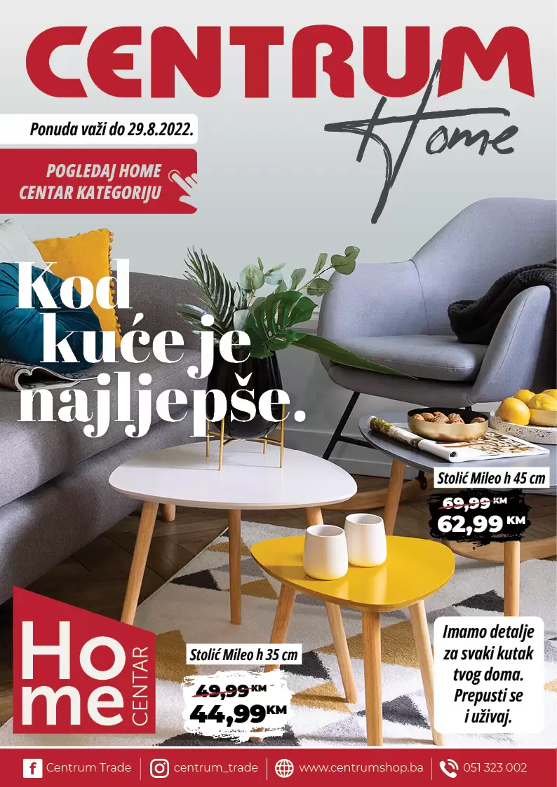 Centrum Home & Centrum dekor katalog SVE ZA DOM avgust 2022! Centrum akcija snizenja do 29.8.2022.