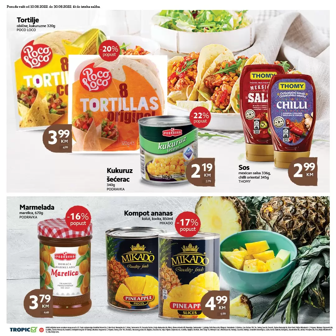 Novi TROPIC katalog avgust 2022【SNIZENJE do 41%】akcija snizenja 10-31.8.2022.