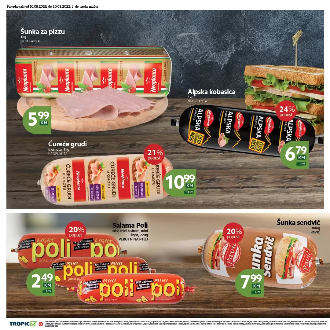 Novi TROPIC katalog avgust 2022【SNIZENJE do 41%】akcija snizenja 10-31.8.2022.