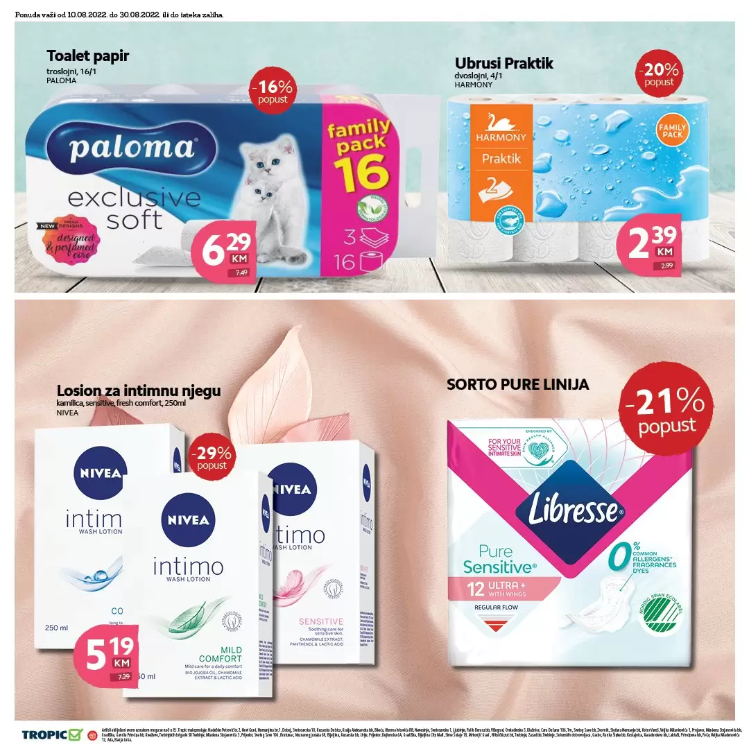 Novi TROPIC katalog avgust 2022【SNIZENJE do 41%】akcija snizenja 10-31.8.2022.