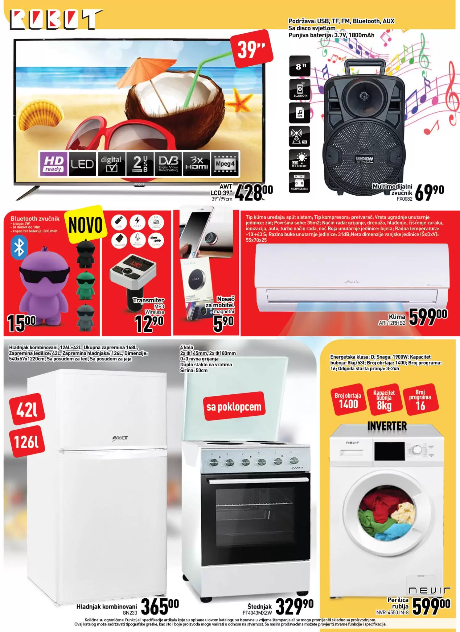 Robot katalog PREHRANA, namještaj, bazeni, klime, tehnika, avgust 2022 【SNIŽENJA do 51%】akcija sniženja 15-28.8.2022.