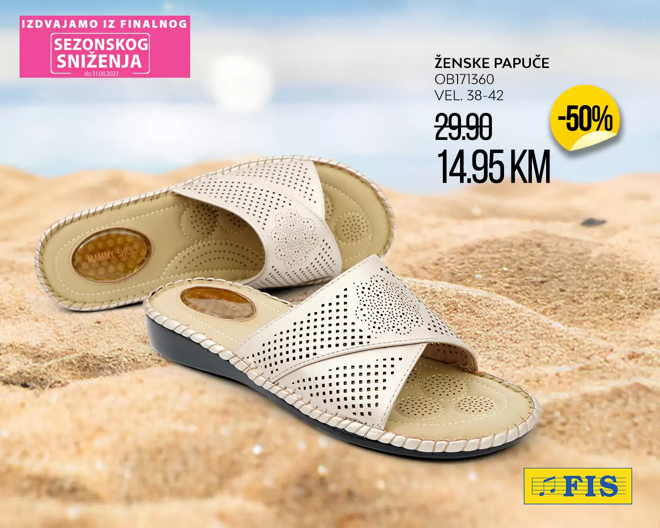 Fis SEZONSKO SNIŽENJE avgust 2022 ➤ PAPUČE već od 3,50 KM