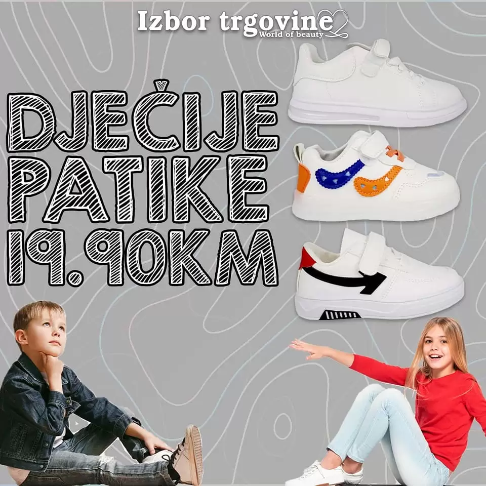 Izbor trgovine PATIKE već od 19,95 KM avgust 2022