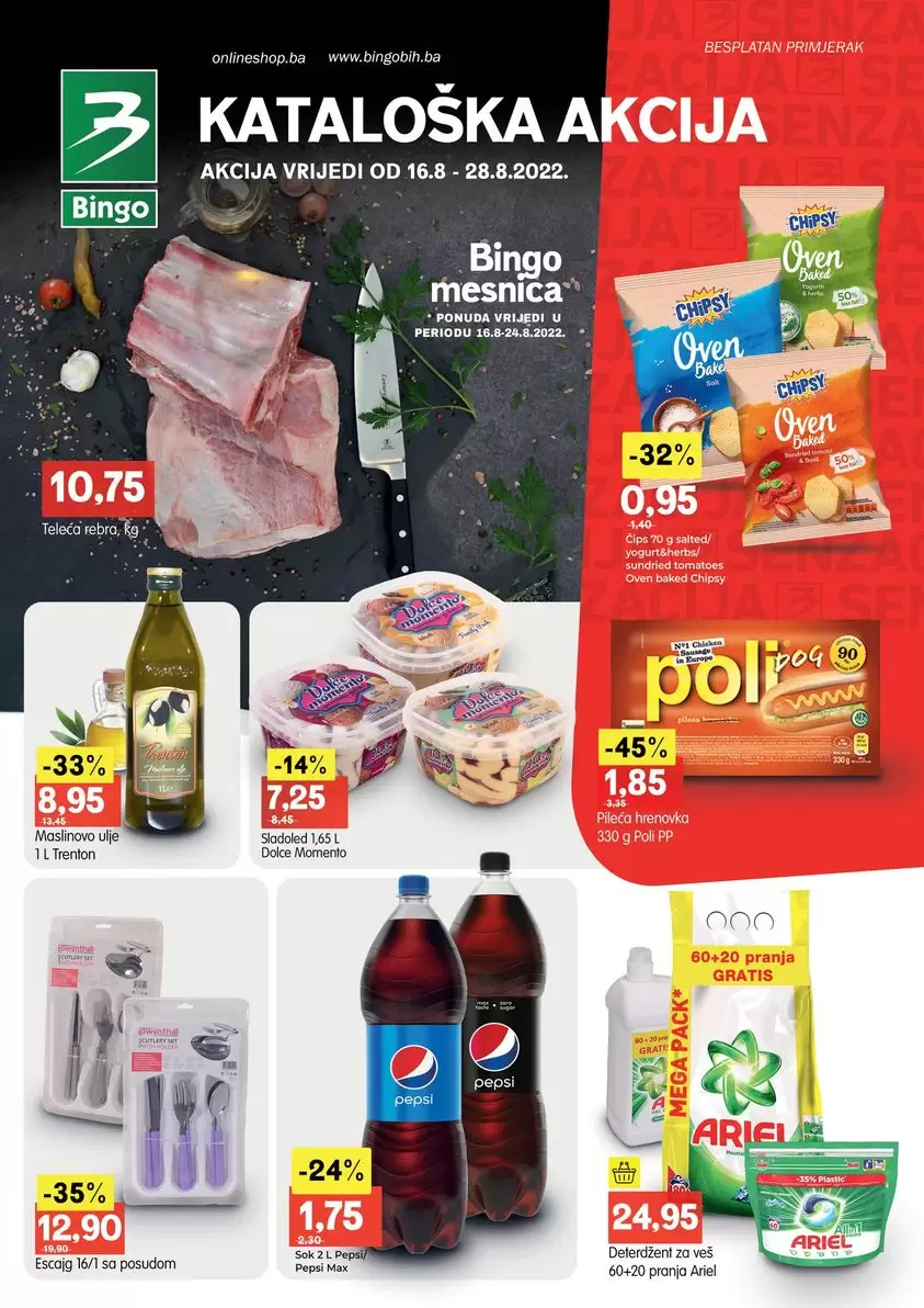 BINGO KATALOG avgust 2022 SNIZENJA do 60% akcija 16-28.8.2022.
