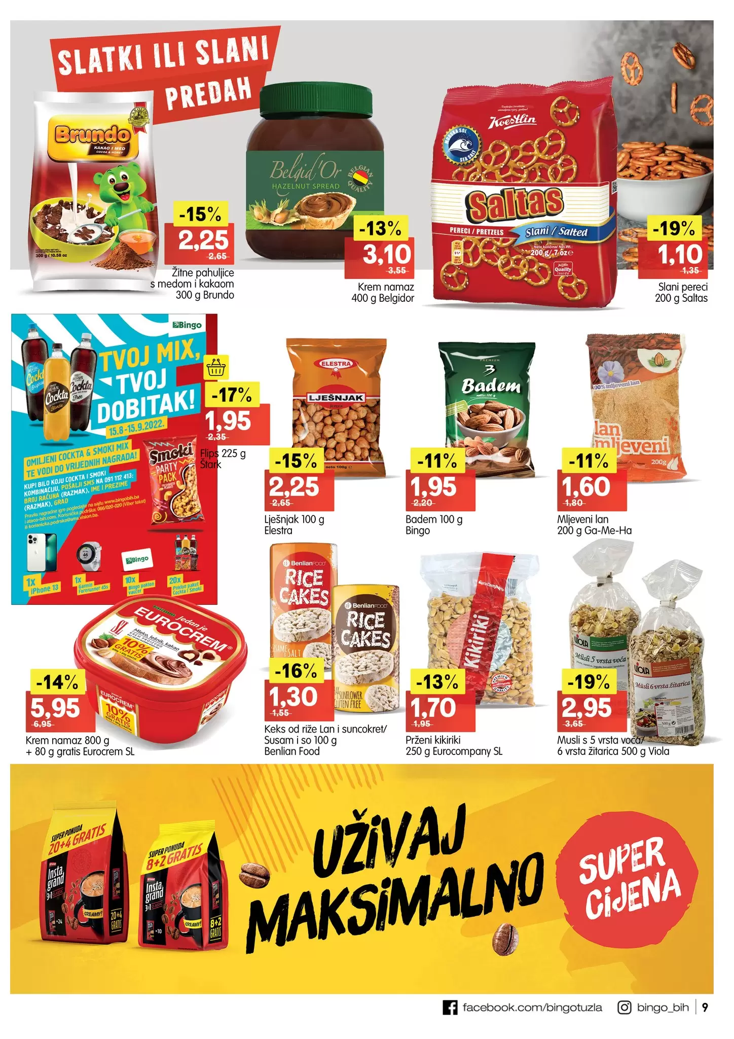 BINGO KATALOG avgust 2022 SNIZENJA do 60% akcija 16-28.8.2022.