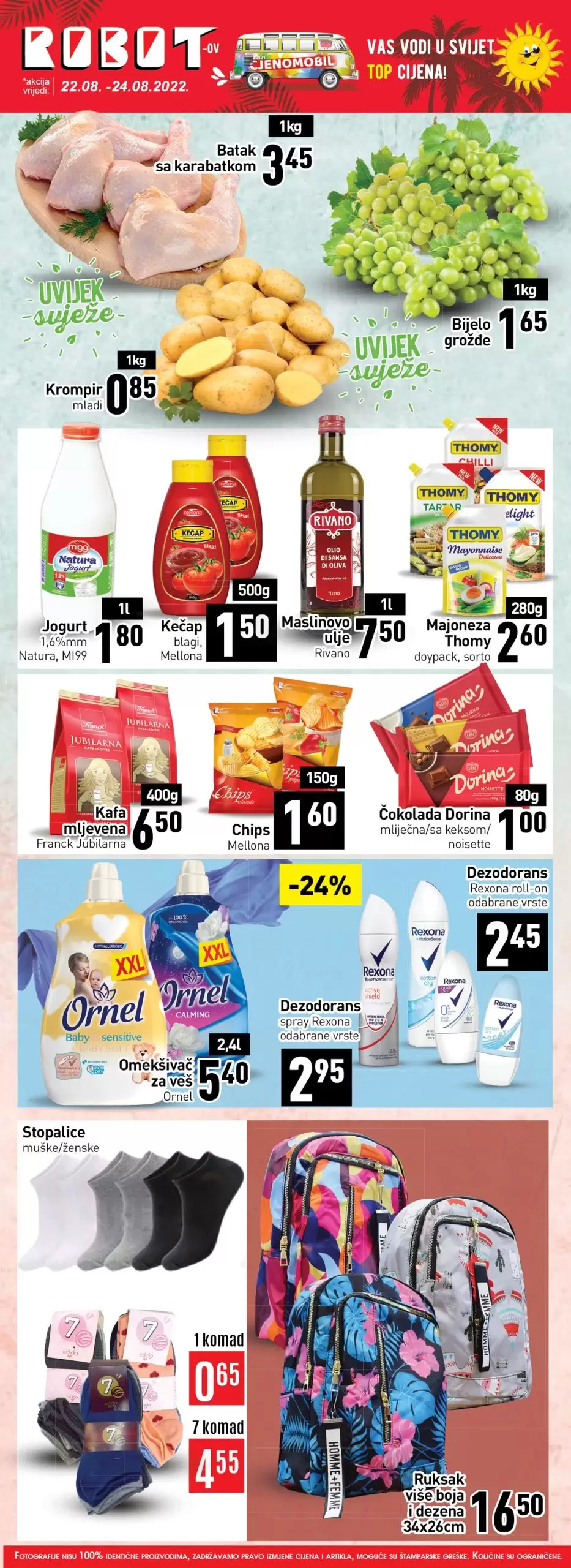 Robot akcija POČETAK SEDMICE avgust 2022 ~ Robot katalog sniženja 22-24.8.2022.
