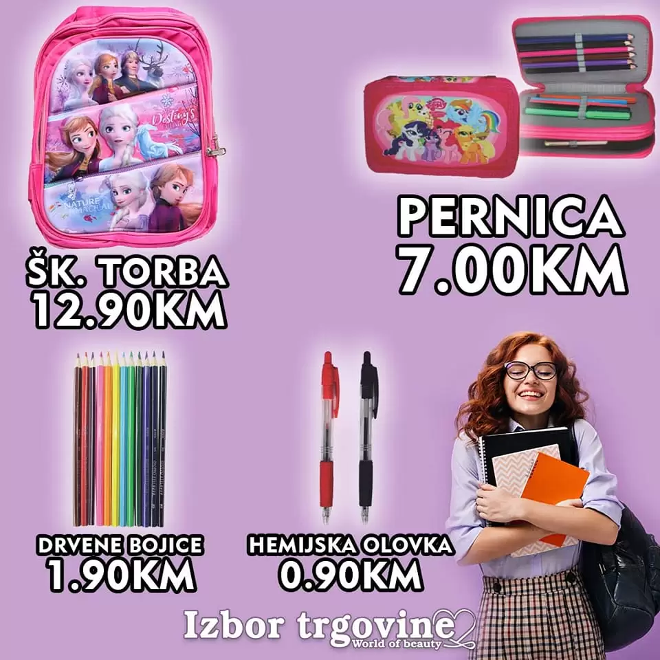 Izbor trgovine ŠKOLSKI PRIBOR avgust 2022 SUPER SNIŽENJE!