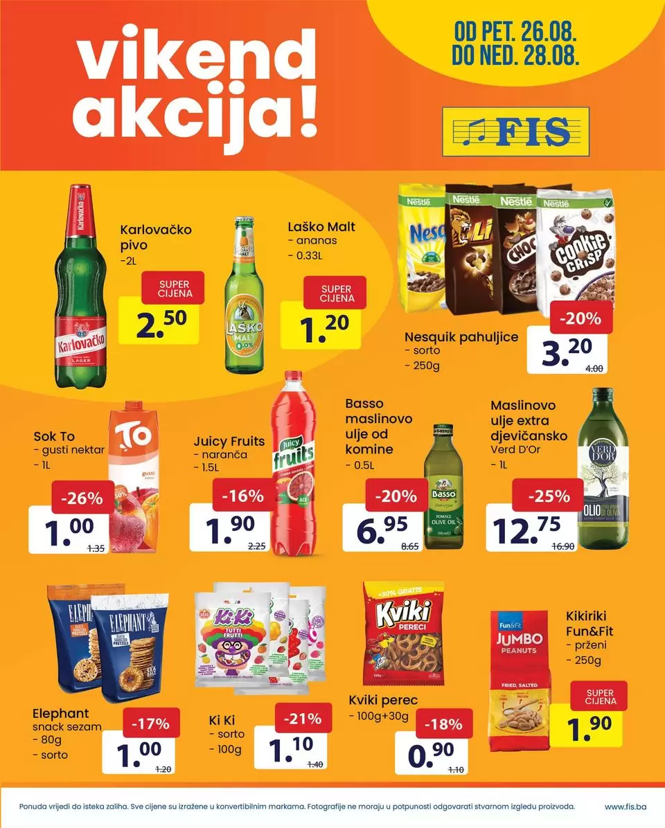Fis vikend akcija II SNIŽENJA do 33% Fis katalog 25-28.8.2022.