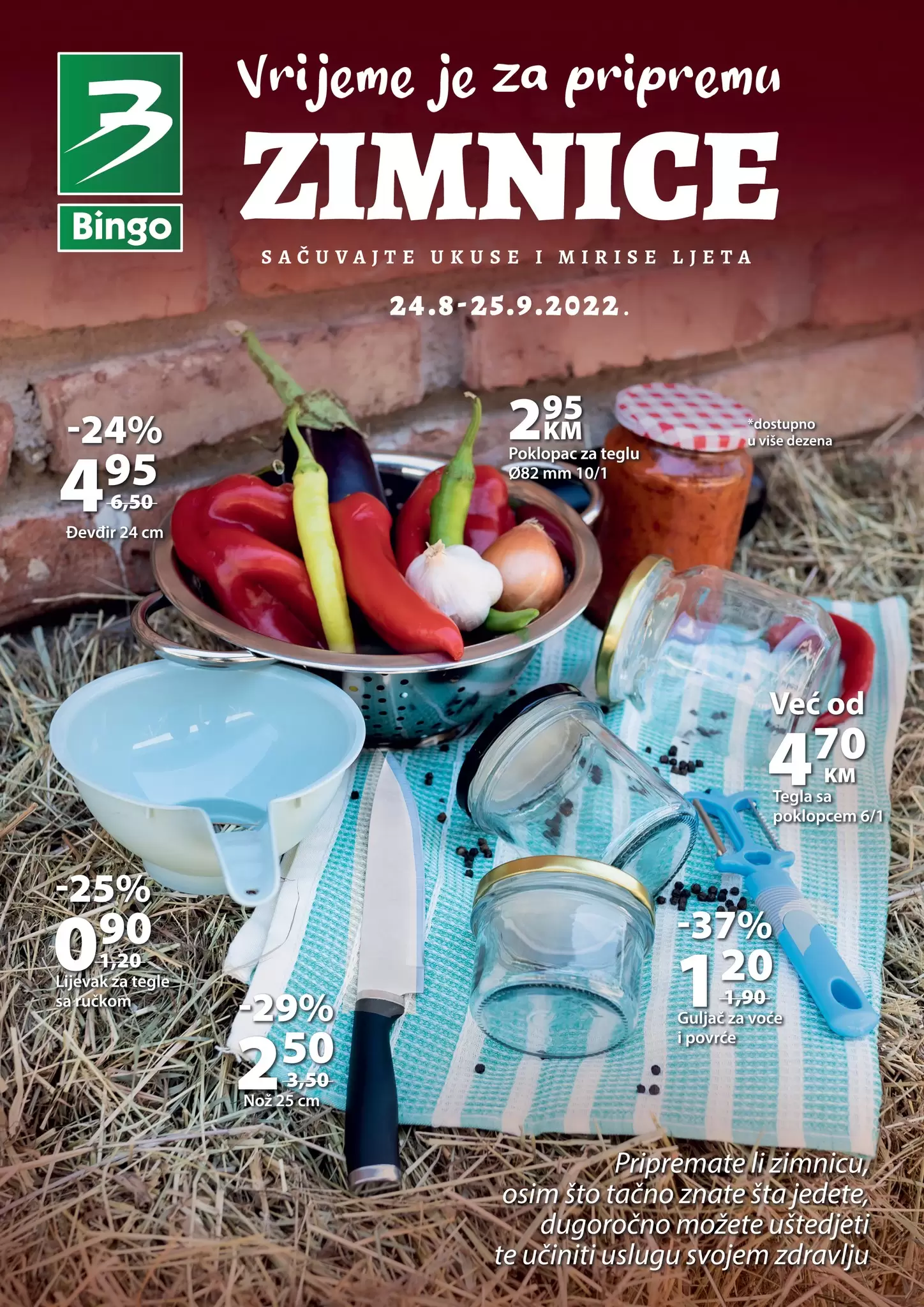 Bingo katalog ZIMNICA avgust/septembar 2022 ~ Bingo akcija sniženja 24.8.-25.9.2022.