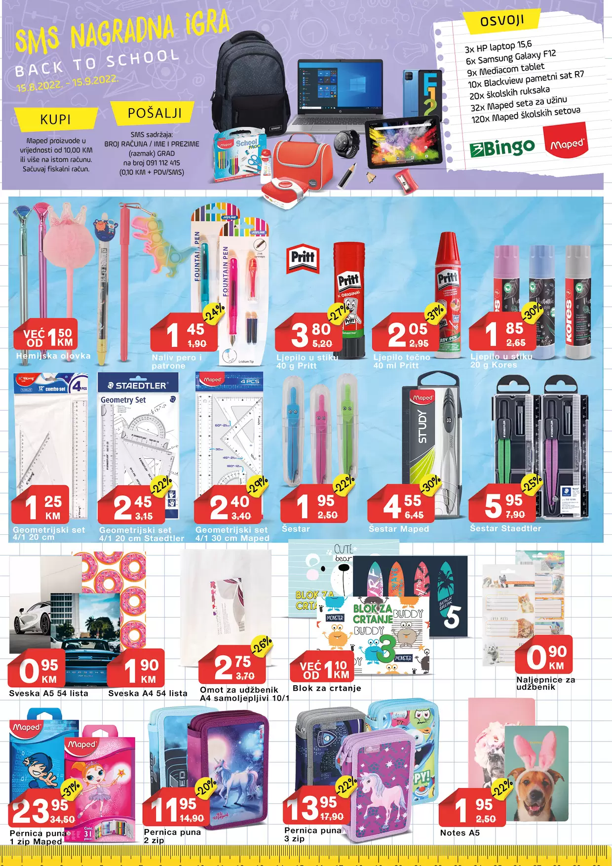 Bingo katalog ŠKOLA ➤SNIŽENJE do 54% akcija do 9.9.2022.