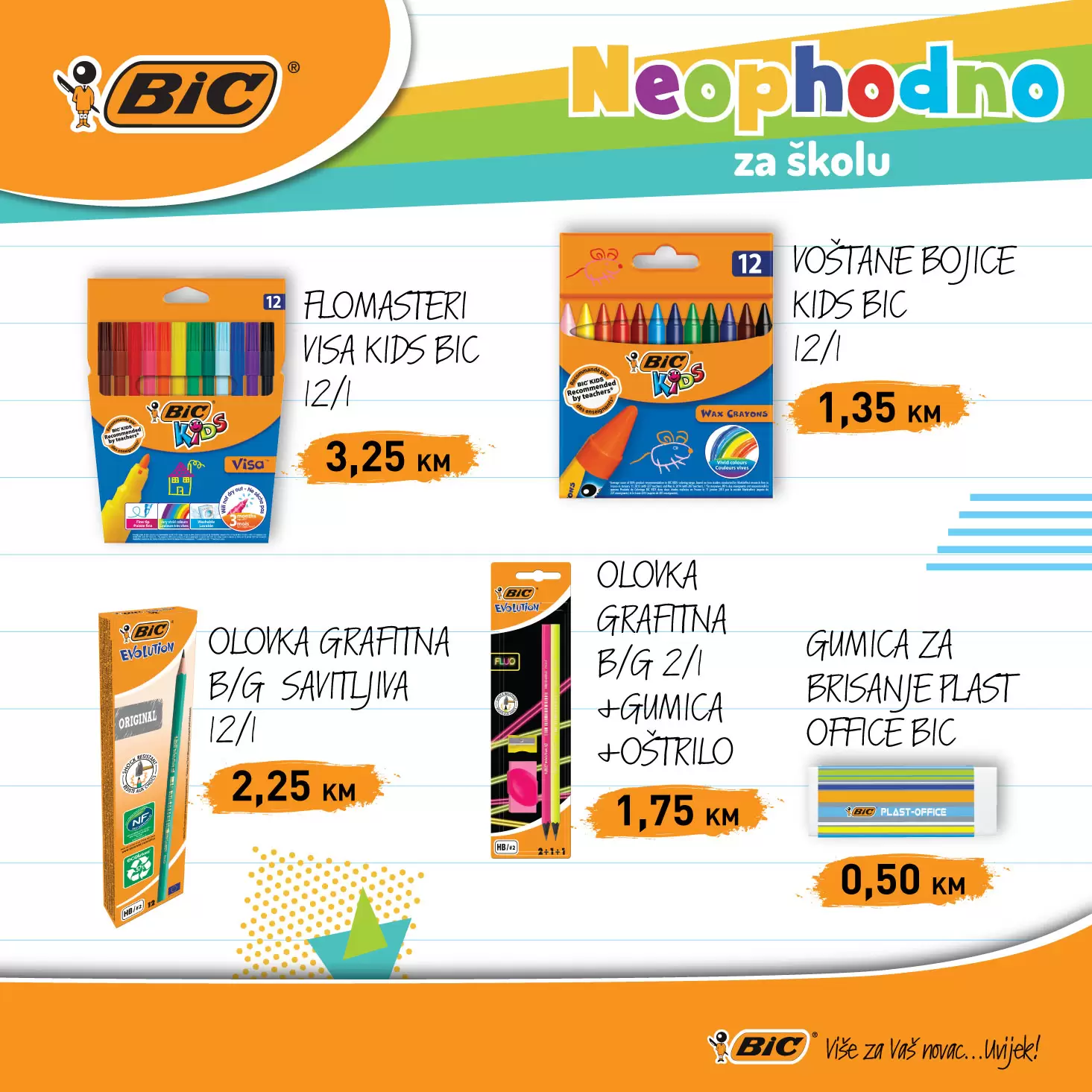 Bingo ŠKOLSKI PRIBOR super niske cijene /avgust, septembar 2022