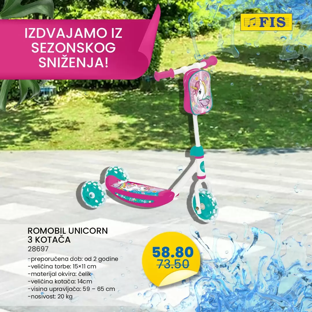 Fis dječiji romobil super akcija SEZONSKO SNIŽENJE do 15.9.2022.