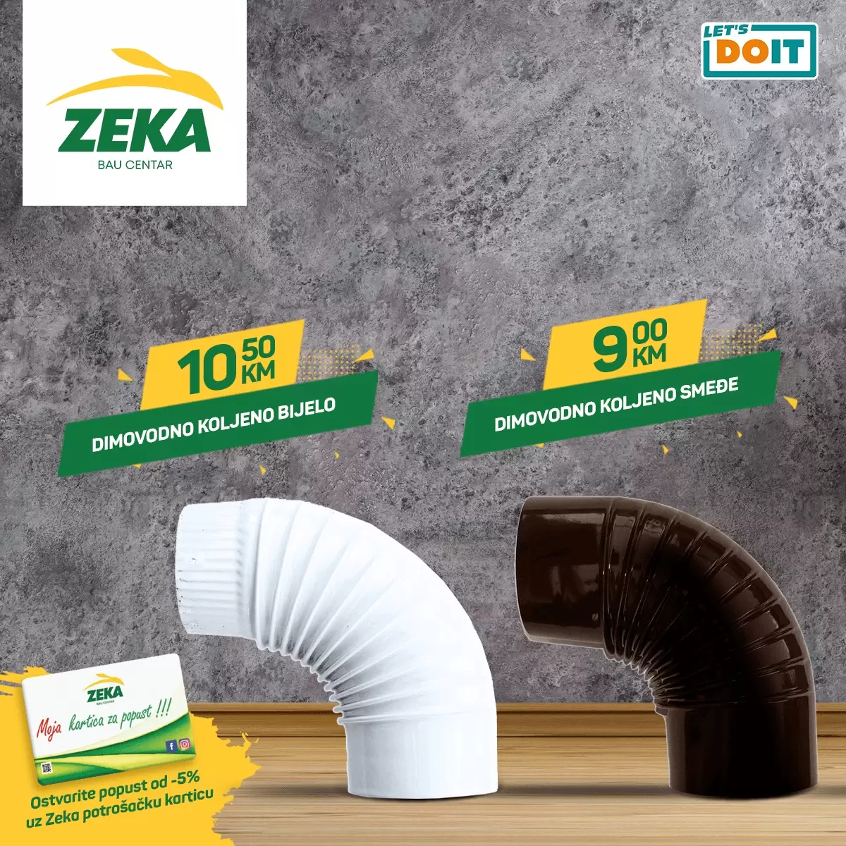 dimovodno koljeno bijelo i smedje