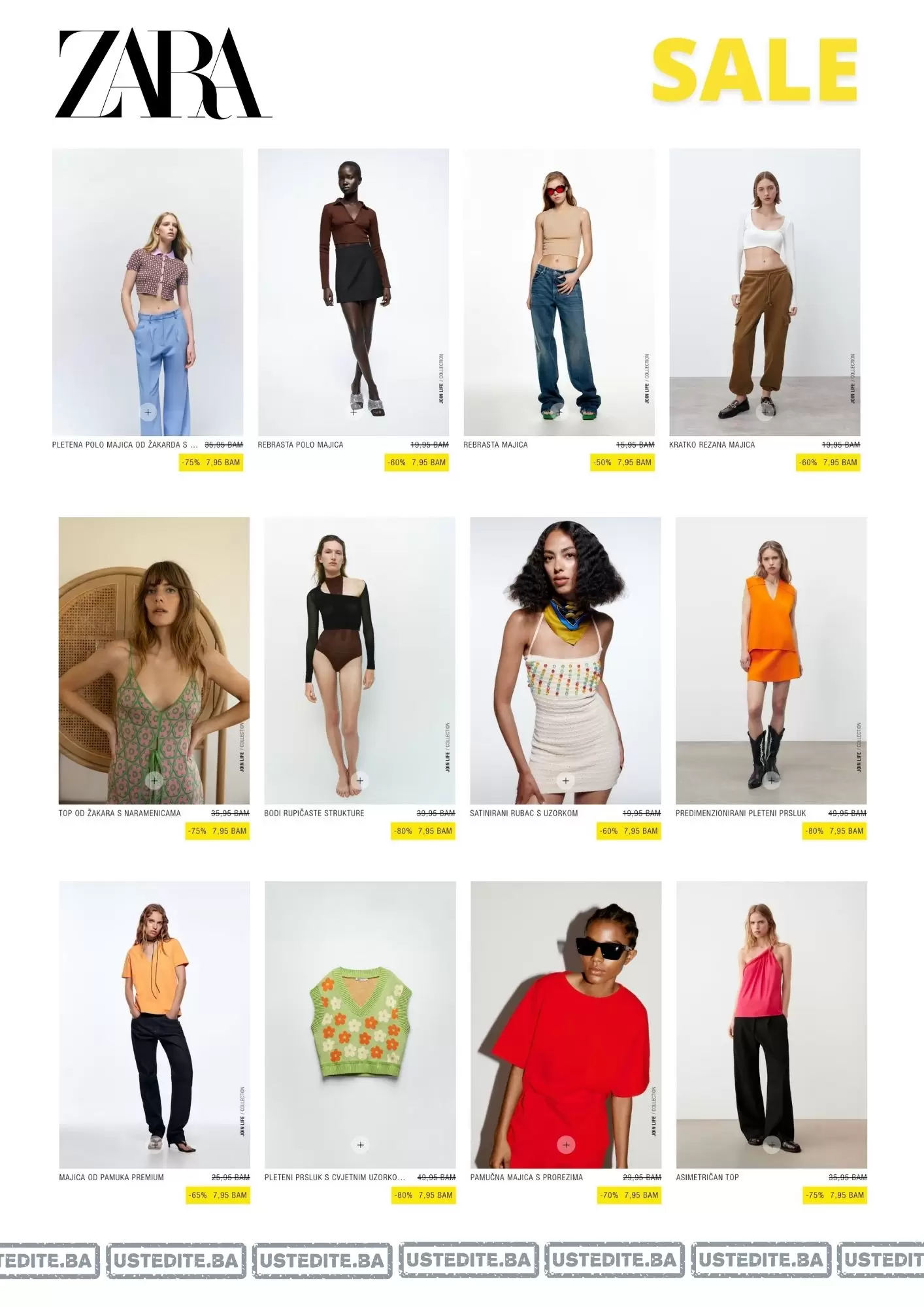 Zara BiH sniženje! Zara BIH sve po 7,95 KM! Pogledajte Zara katalog sniženja!