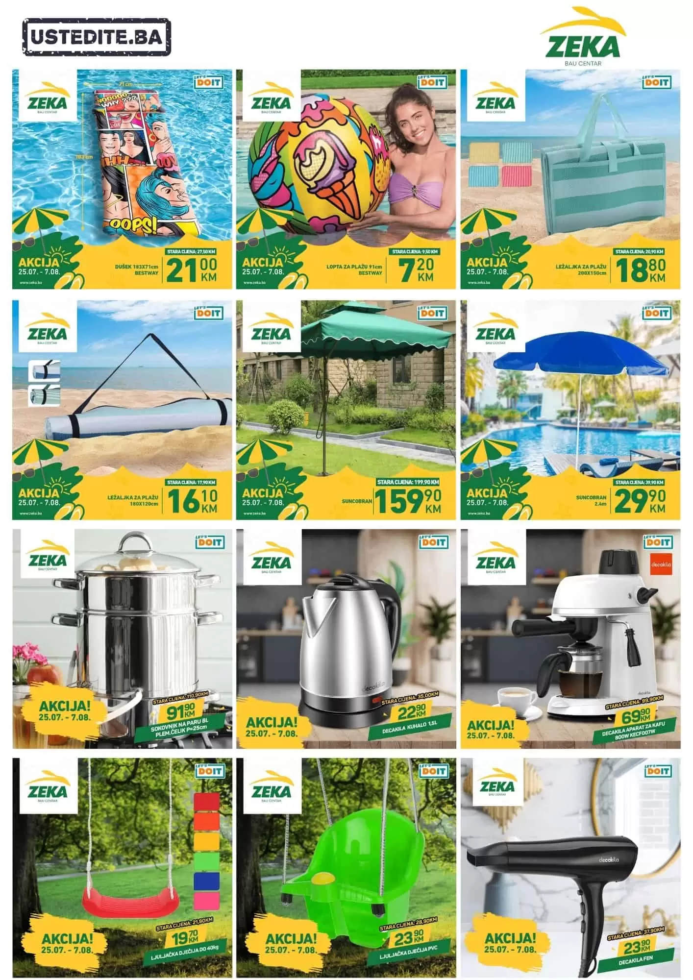 ZEKA Baucentar AKCIJA avgust 2022, KATALOG SNIŽENJA 25.7 do 7.8.2022.