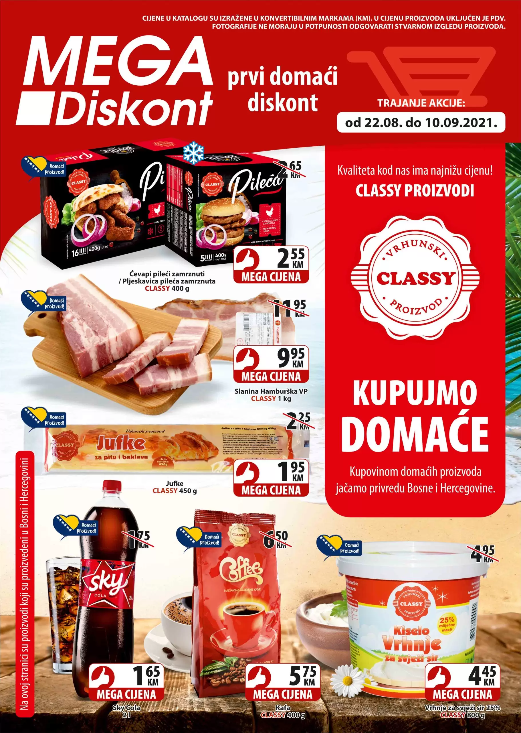 Mega Diskont kataloška akcija KUPUJMO DOMAĆE avgust 2022 ~ katalog sniženja 22.8-10.9.2022.