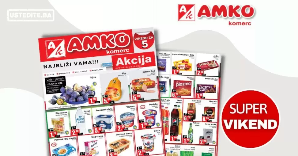 AMKO vikend akcija AVGUST 2022 akcija sniženja 18-22.8.2022.
