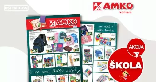 Amko katalog ŠKOLA ➤super akcija ŠKOLSKOG PRIBORA do 8.9.2022.