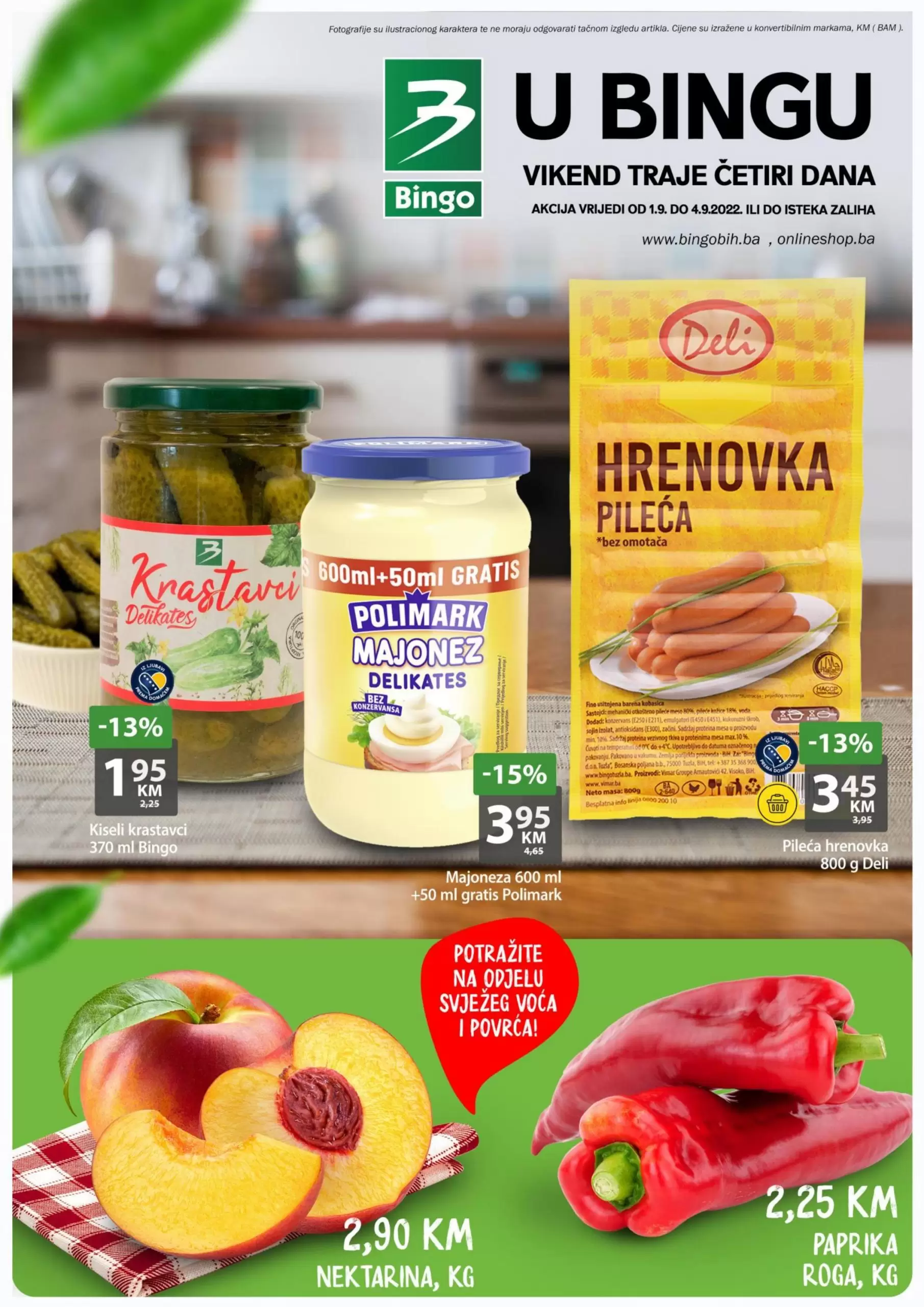 Bingo vikend katalog【SNIŽENJE do 51%】 akcija sniženja do 4.9.2022. 