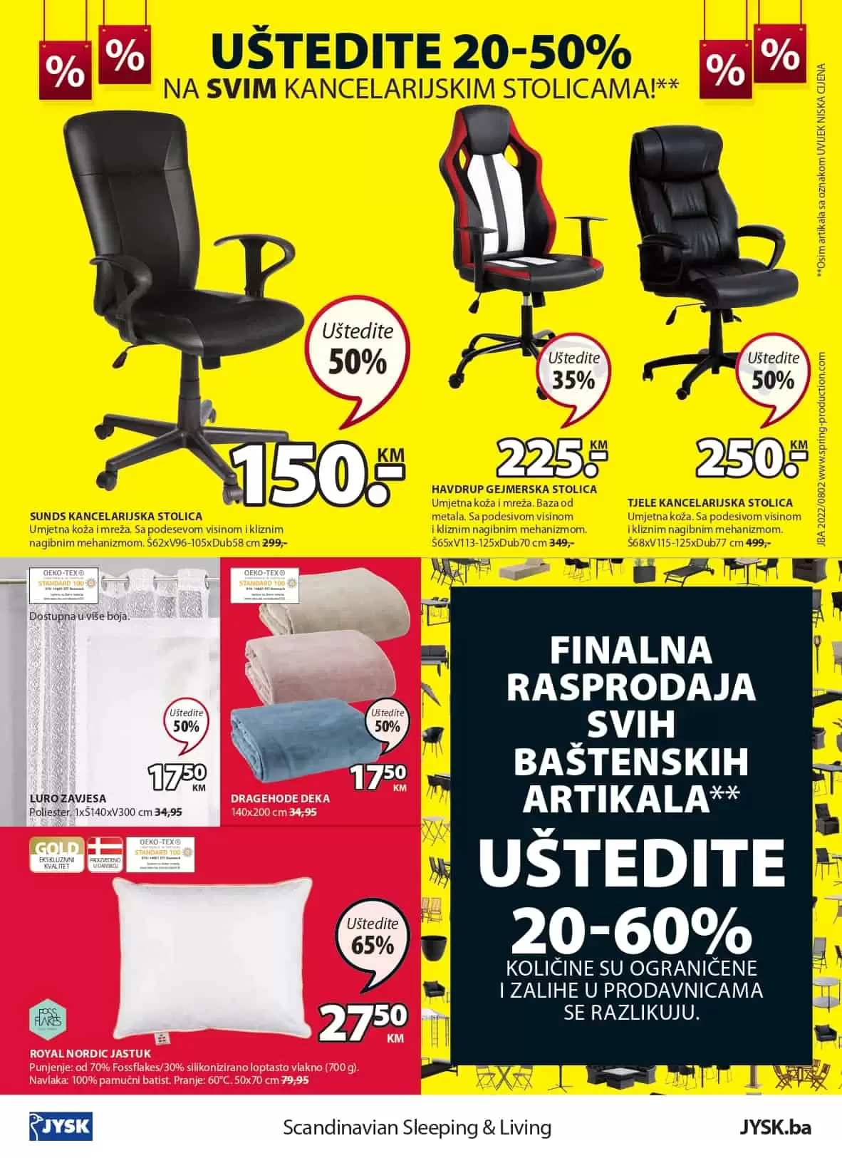 JYSK katalog avgust 2022▷SNIŽENJE NAMJEŠTAJA akcija od 04.8. do 16.8.2022.