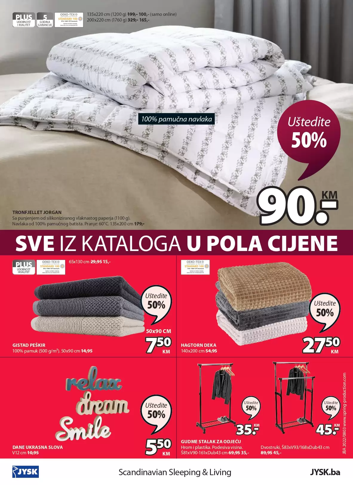 JYSK katalog SVE U POLA CIJENE! Jysk akcija snizenja avgust 2022