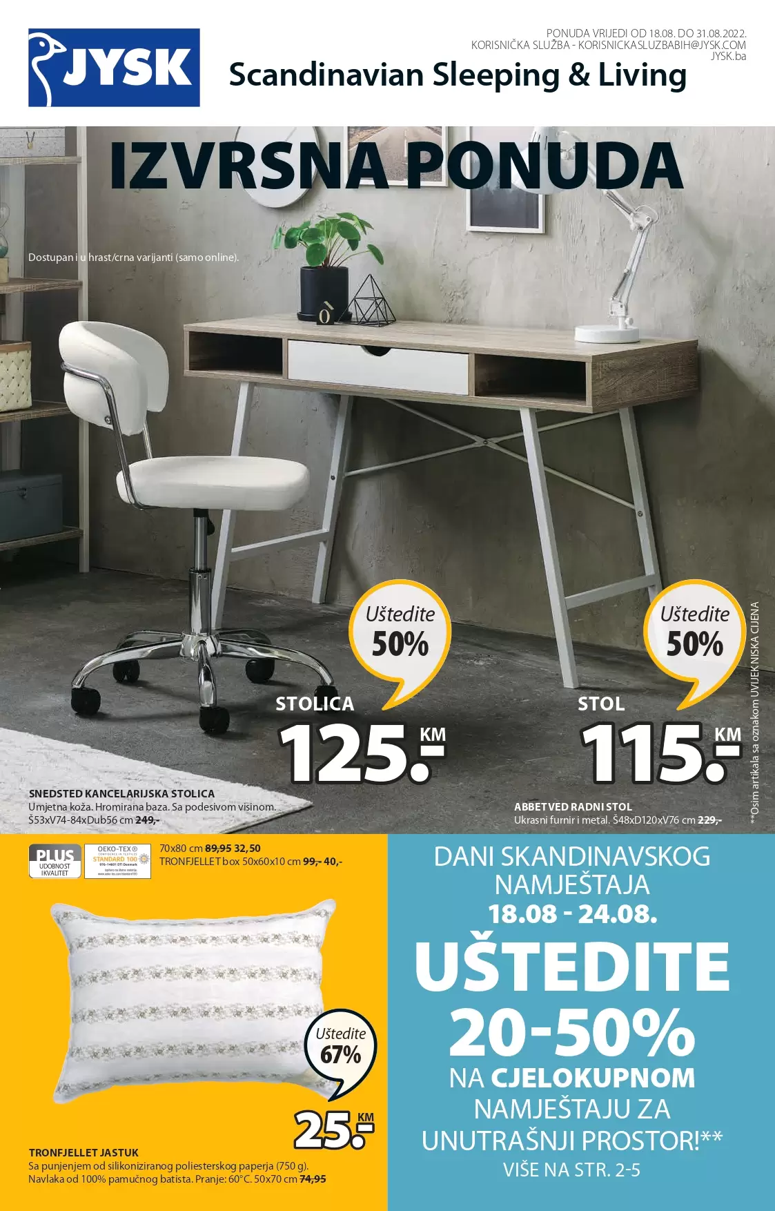 Jysk katalog avgust 2022 ~ akcija sniženja 18-31. 8.2022.