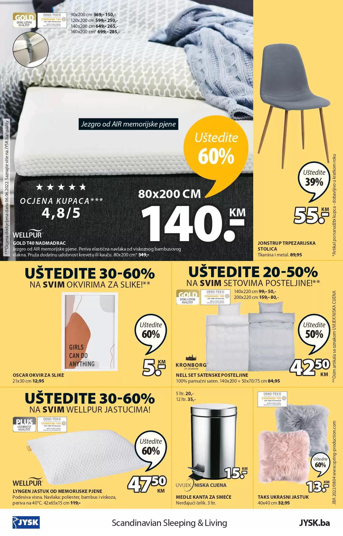 Jysk katalog avgust 2022 ~ akcija sniženja 18-31. 8.2022.