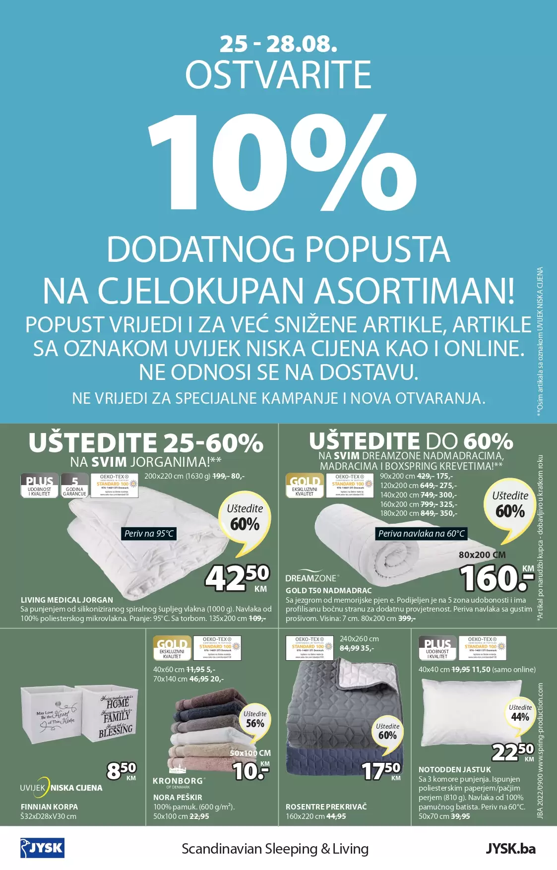 Jysk katalog avgust/septembar 2022 akcija sniženja 25.8-7.9.2022.