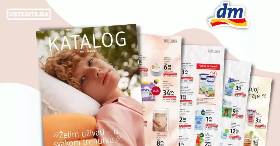 dm Katalog【 UVIJEKPOVOLJNO】avgust 2022! Akcija sniženja 3-16.8.2022.