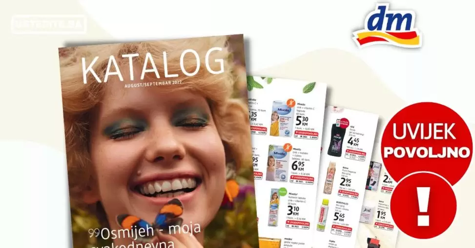 dm katalog UVIJEKPOVOLJNO septembar 2022 ~ dm kataloška akcija sniženja do13.9.2022.