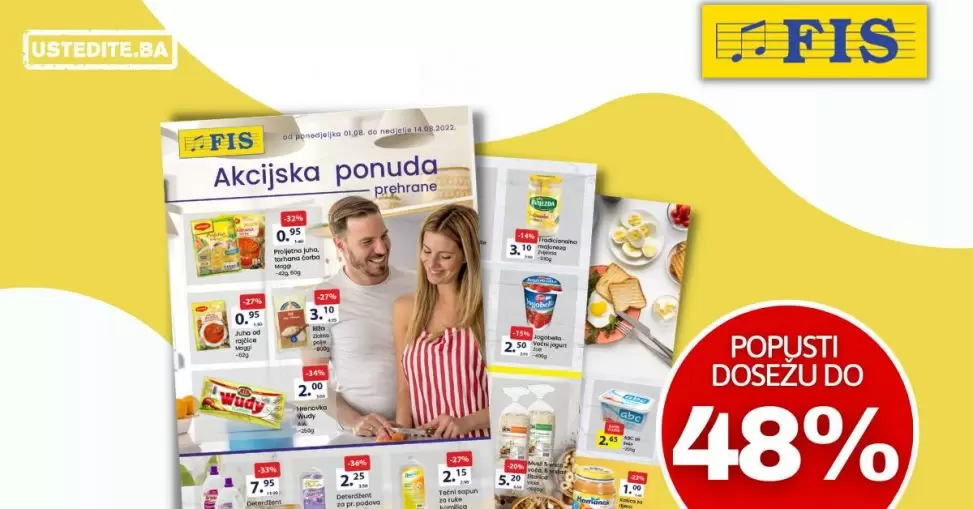 Fis katalog PREHRANA & HEMIJA avgust 2022! Akcija snizenja 1-14.8.2022.
