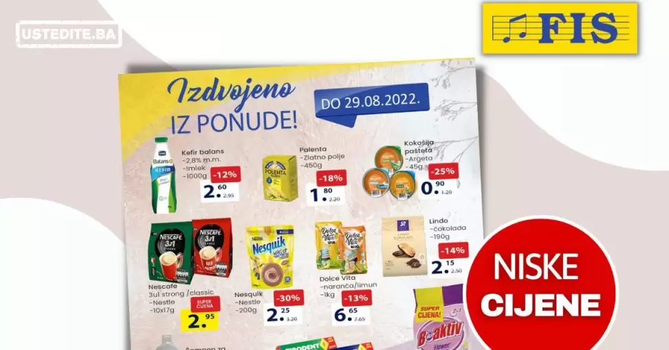 Fis katalog PREHRANA & HEMIJA avgust 2022 ~ akcija sniženja 29.8.2022.