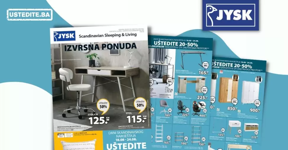 Jysk katalog avgust 2022 ~ akcija sniženja 18-31. 8.2022.