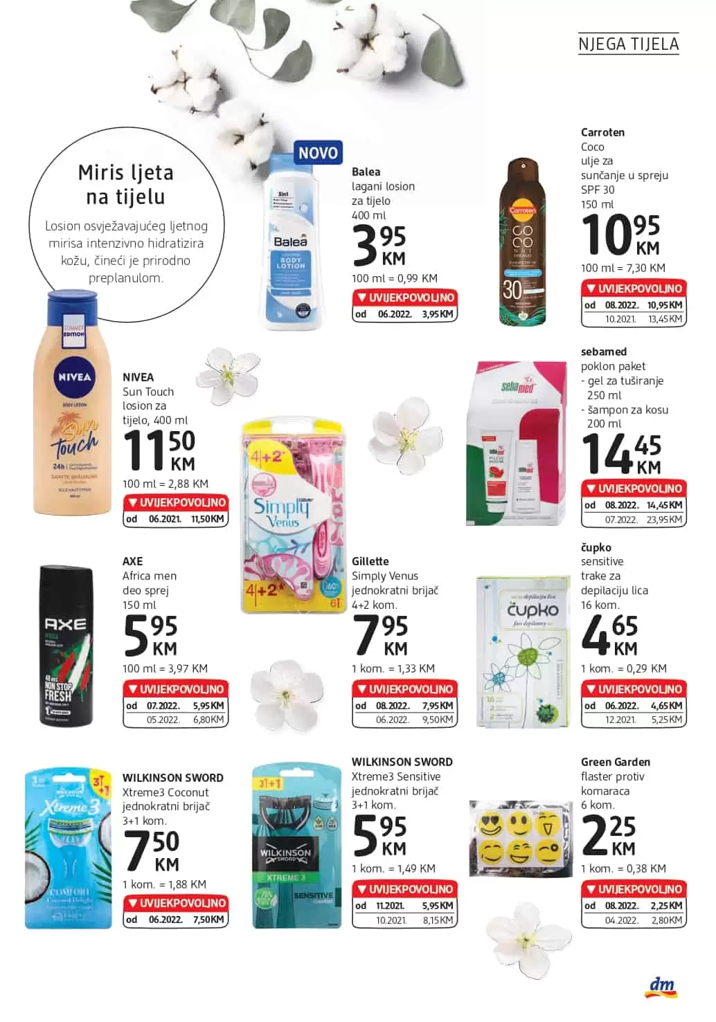 dm Katalog【 UVIJEKPOVOLJNO】avgust 2022! Akcija snizenja 3-16.8.2022.