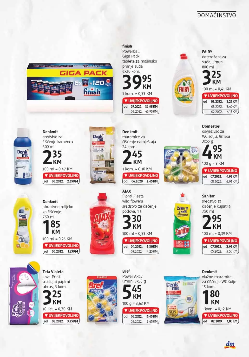 dm Katalog【 UVIJEKPOVOLJNO】avgust 2022! Akcija snizenja 3-16.8.2022.