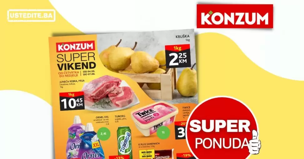 Konzum SUPER UŠTEDE 4-7.8.2022.