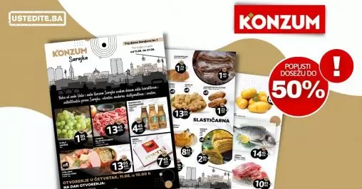 Preuredjena Konzum BBI prodavnica postaje Konzum Sarajka ~ akcijski katalog avgust 2022!