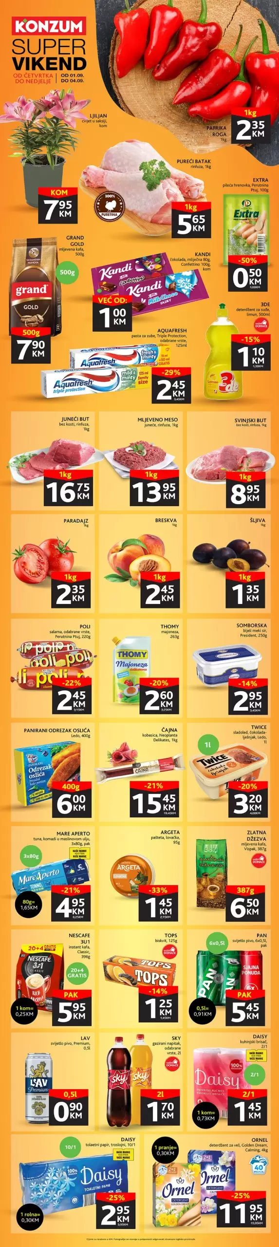 KONZUM VIKEND KATALOG septembar 2022【ODLIČNA SNIŽENJA】akcija sniženja do 4.9.2022.