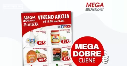 MEGA DISKONT vikend akcija AVGUST 2022 ~ katalog sniženja 18-21.8.2022.