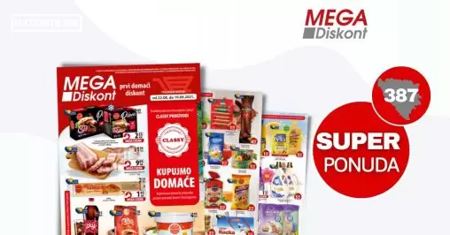 Mega Diskont kataloška akcija KUPUJMO DOMAĆE avgust 2022 ~ katalog sniženja 22.8-10.9.2022.
