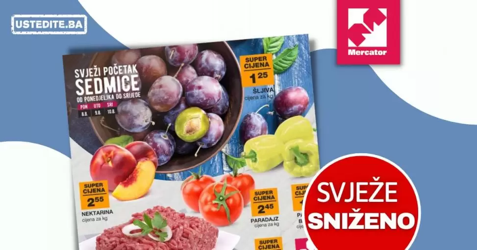 Mercator katalog SVJEZA PONUDA katalog snizenja 8-10.8.2022.