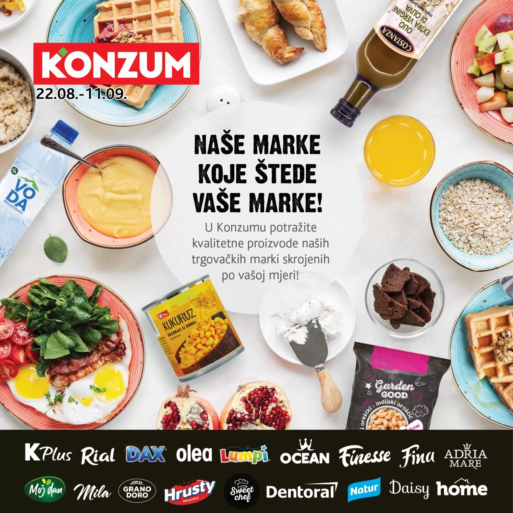 Konzum katalog TRGOVAČKE MARKE【Zašto platiti više isti kvalitet?】akcija sniženja do 11.9.2022. 