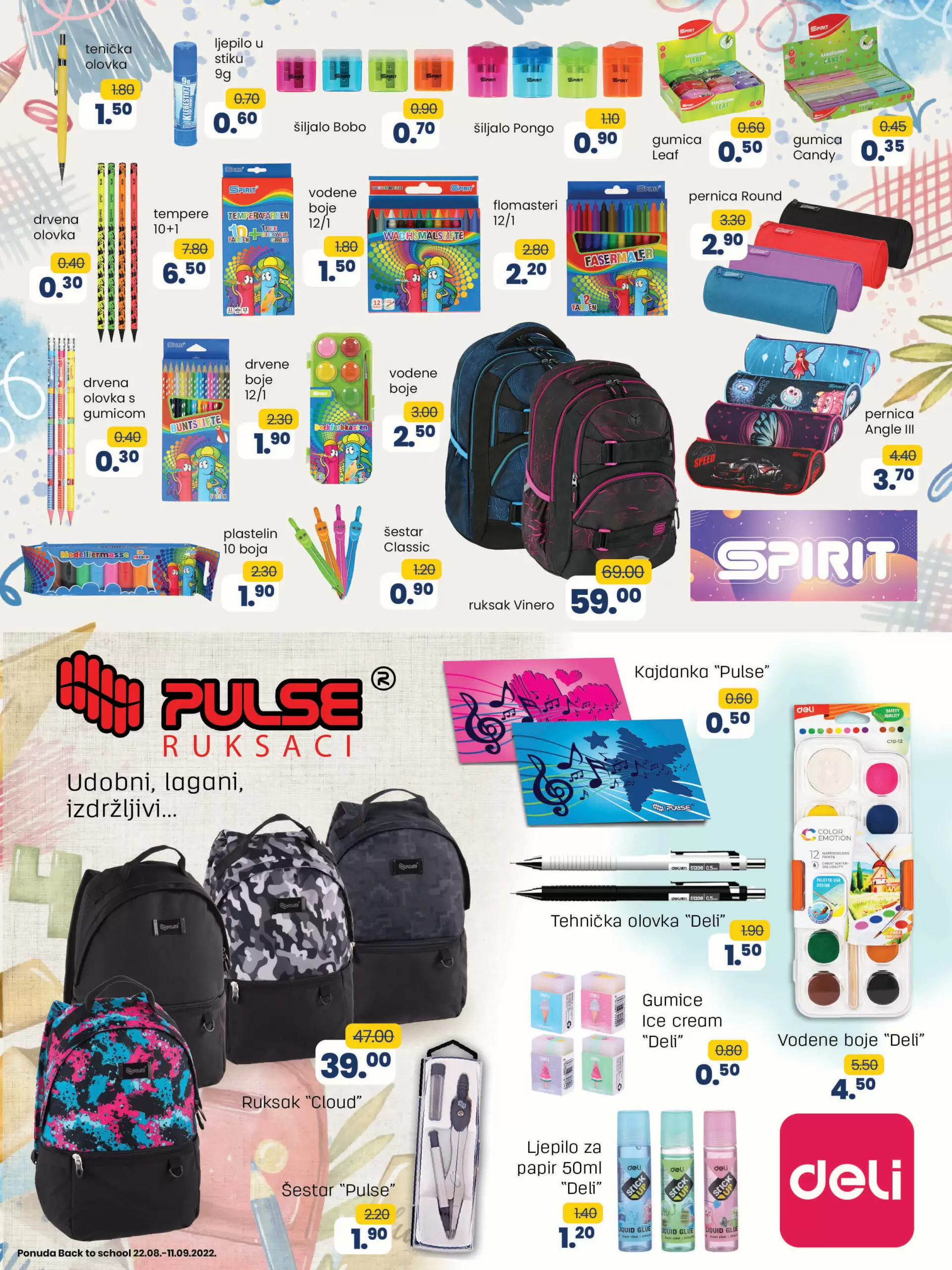 Fis katalog ŠKOLA avgust/septembar 2022 ➤ ŠKOLSKI PRIBOR ~ ODJEĆA ~ OBUĆA akcija sniženja 22.8-11.9.2022.
