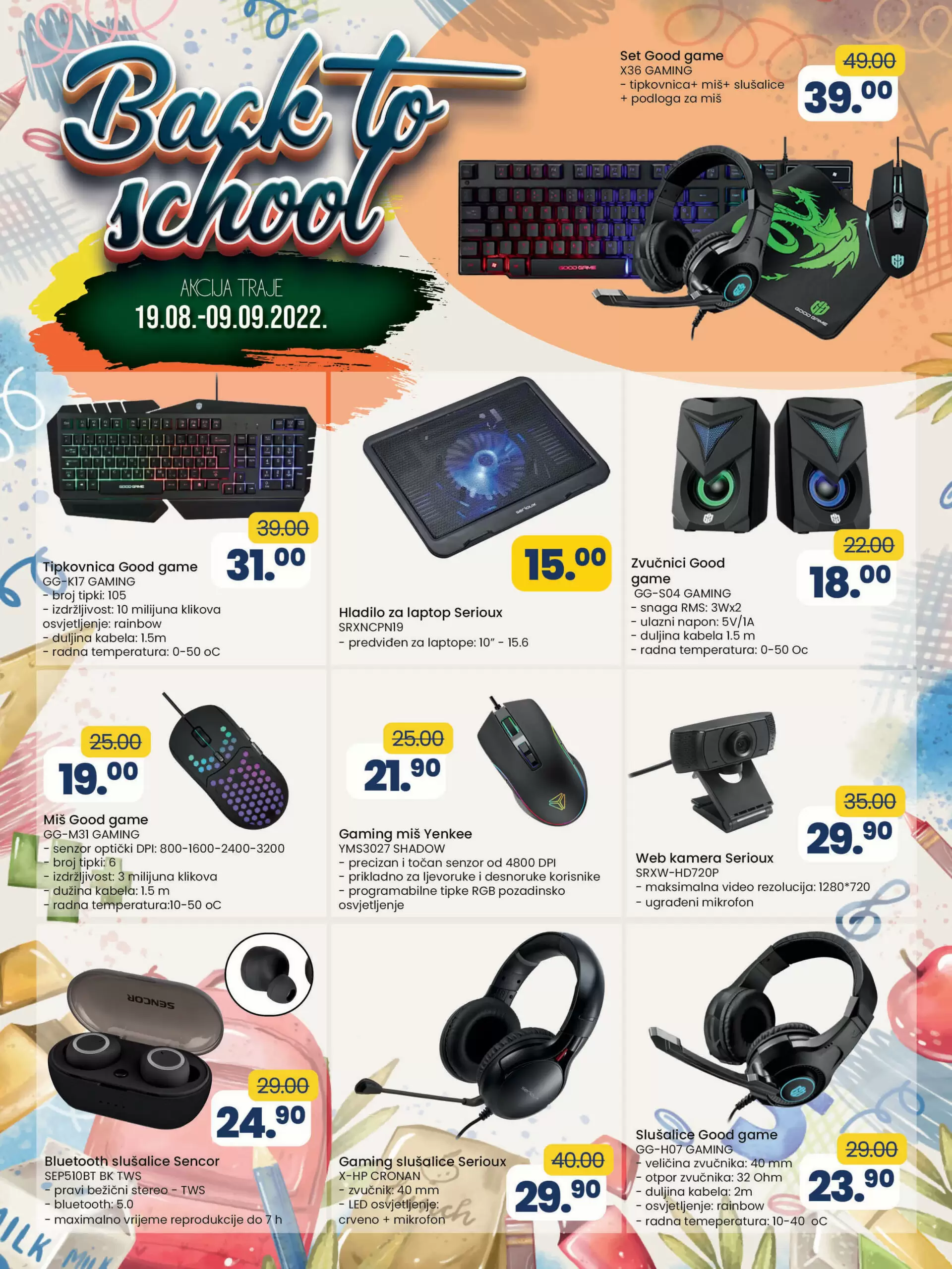 Fis katalog ŠKOLA avgust/septembar 2022 ➤ ŠKOLSKI PRIBOR ~ ODJEĆA ~ OBUĆA akcija sniženja 22.8-11.9.2022.
