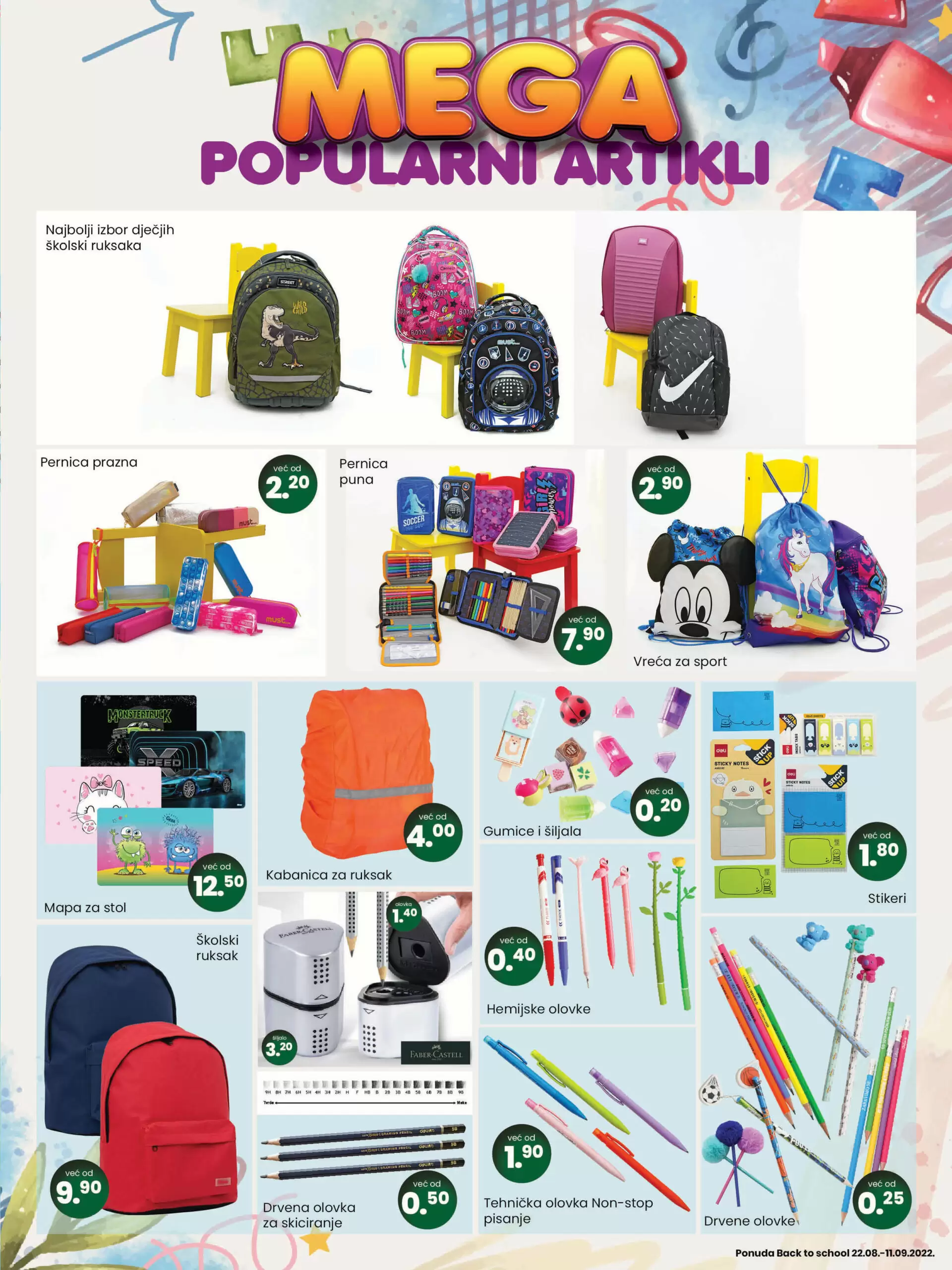 Fis katalog ŠKOLA avgust/septembar 2022 ➤ ŠKOLSKI PRIBOR ~ ODJEĆA ~ OBUĆA akcija sniženja 22.8-11.9.2022.