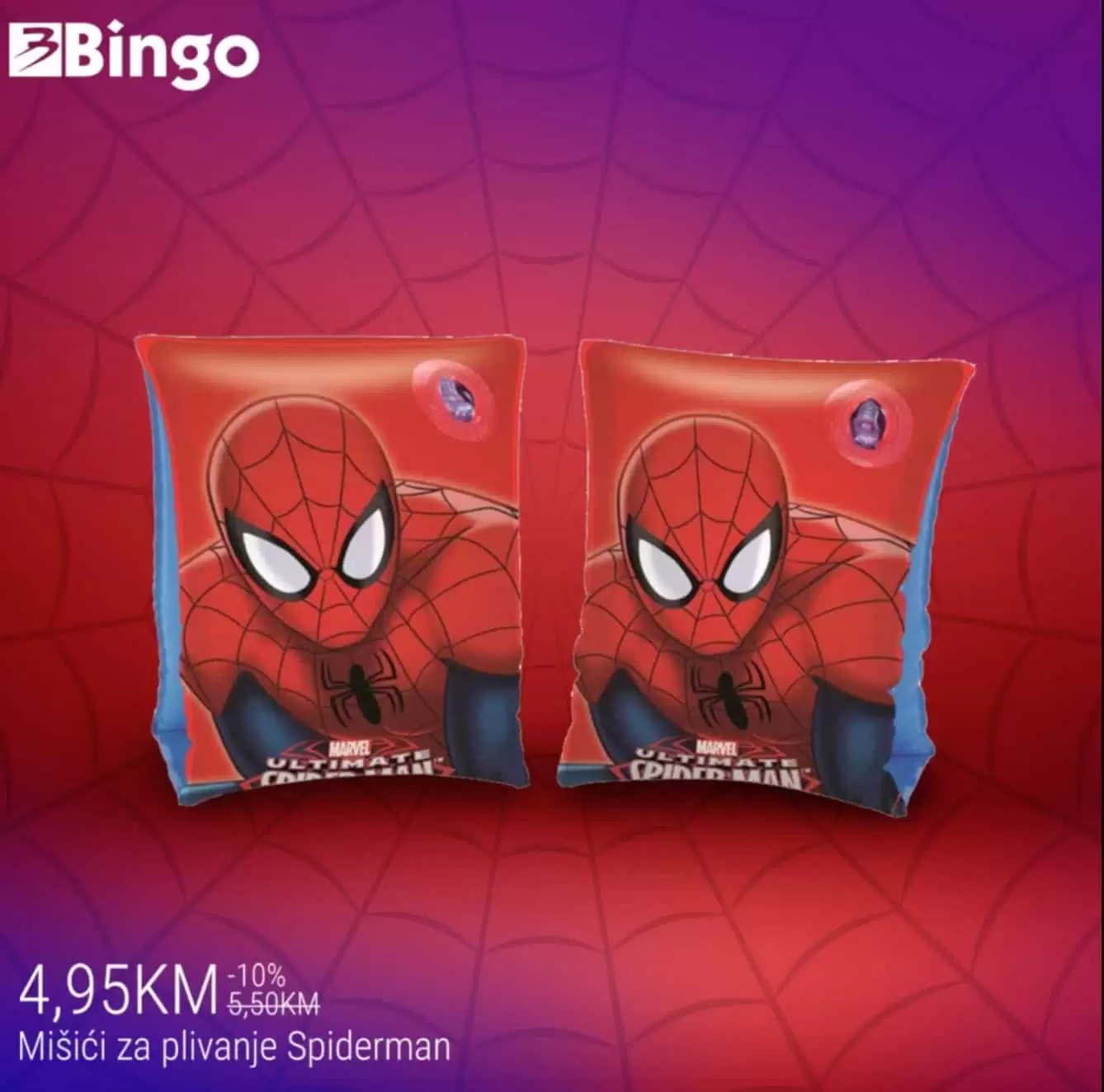 Spiderman slauf, msici za plivanje, bazen, camac, lopta odusevit ce vase malisane.