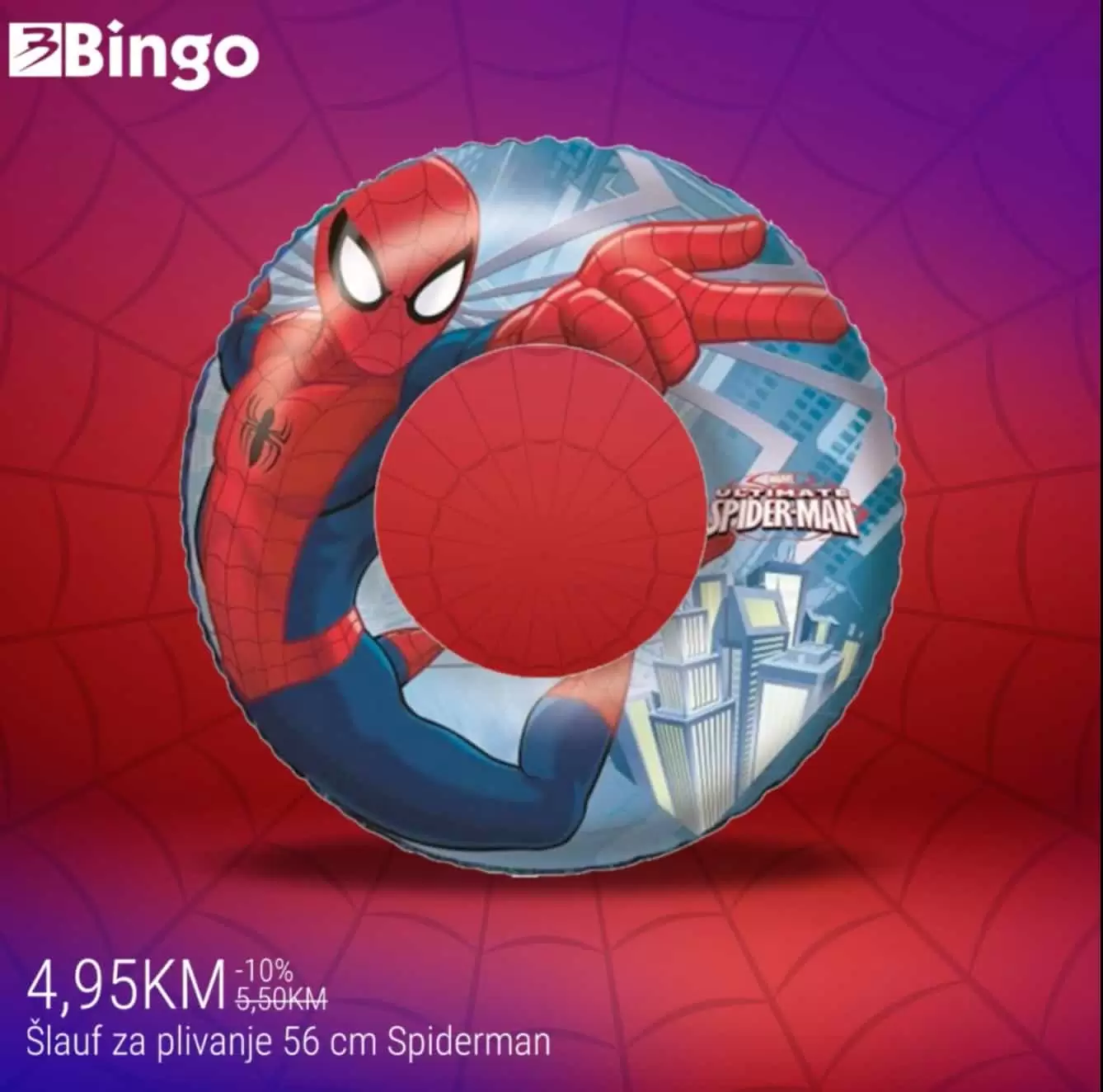 Spiderman slauf, msici za plivanje, bazen, camac, lopta odusevit ce vase malisane.