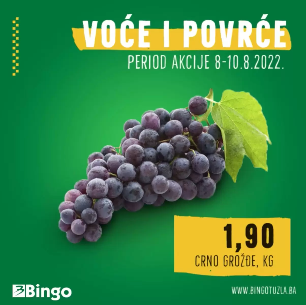 Bingo katalog voce i povrce SUPER CIJENE avgust 2022 katalog snizenja 8-10.8.2022.