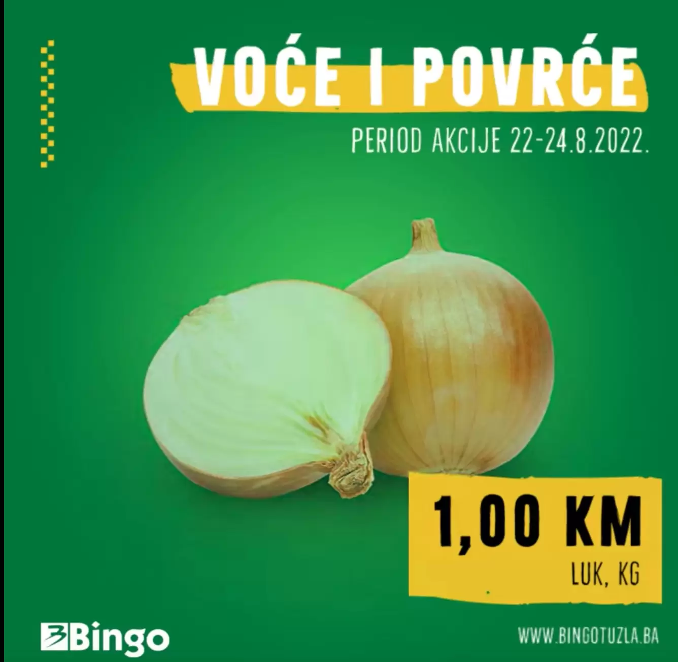 BINGO super ponuda voća i povrća 22-24.8.2022 ➤ akcija sniženja avgust 2022!